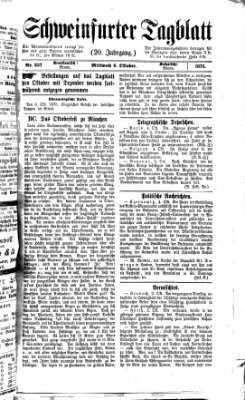 Schweinfurter Tagblatt Mittwoch 6. Oktober 1875