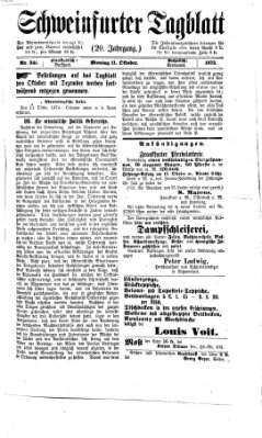 Schweinfurter Tagblatt Montag 11. Oktober 1875