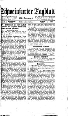 Schweinfurter Tagblatt Mittwoch 13. Oktober 1875