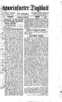 Schweinfurter Tagblatt Freitag 15. Oktober 1875