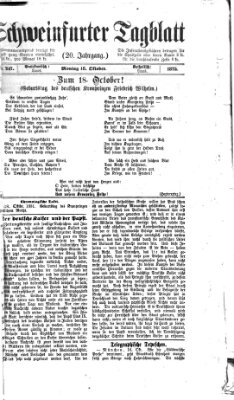 Schweinfurter Tagblatt Montag 18. Oktober 1875