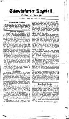 Schweinfurter Tagblatt Samstag 23. Oktober 1875