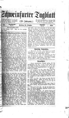 Schweinfurter Tagblatt Freitag 29. Oktober 1875