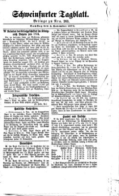 Schweinfurter Tagblatt Samstag 6. November 1875