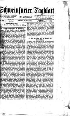 Schweinfurter Tagblatt Montag 8. November 1875