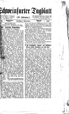 Schweinfurter Tagblatt Dienstag 9. November 1875