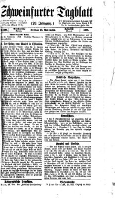 Schweinfurter Tagblatt Freitag 26. November 1875