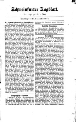 Schweinfurter Tagblatt Freitag 24. Dezember 1875