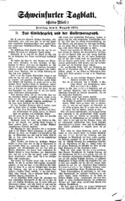 Schweinfurter Tagblatt Freitag 6. August 1875