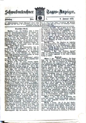 Schwabmünchner Tages-Anzeiger Samstag 9. Januar 1875