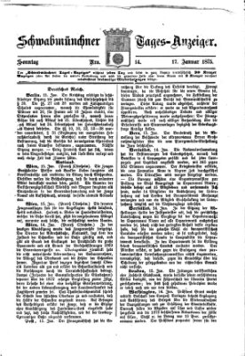 Schwabmünchner Tages-Anzeiger Sonntag 17. Januar 1875