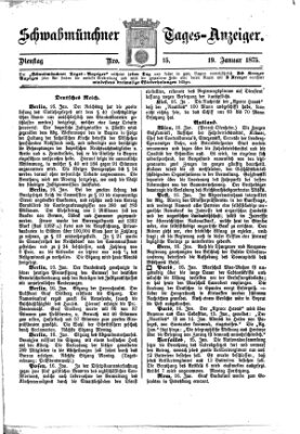 Schwabmünchner Tages-Anzeiger Dienstag 19. Januar 1875