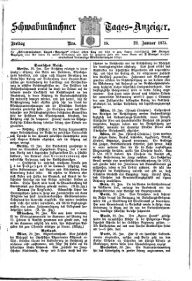 Schwabmünchner Tages-Anzeiger Freitag 22. Januar 1875