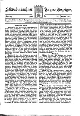 Schwabmünchner Tages-Anzeiger Sonntag 24. Januar 1875