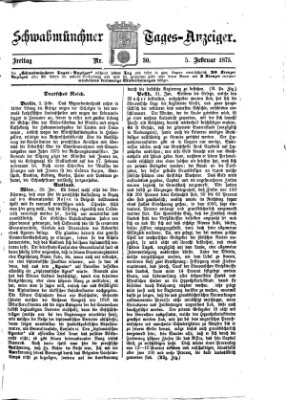 Schwabmünchner Tages-Anzeiger Freitag 5. Februar 1875