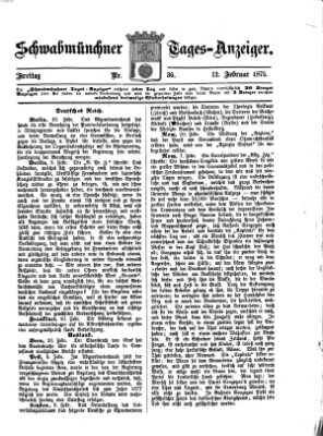 Schwabmünchner Tages-Anzeiger Freitag 12. Februar 1875