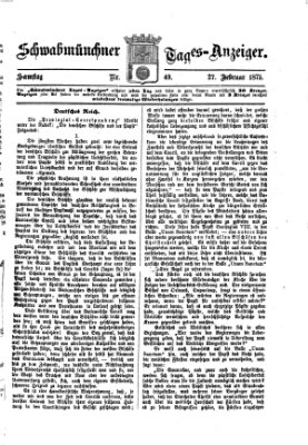 Schwabmünchner Tages-Anzeiger Samstag 27. Februar 1875