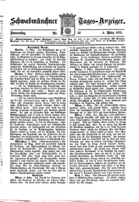 Schwabmünchner Tages-Anzeiger Donnerstag 4. März 1875