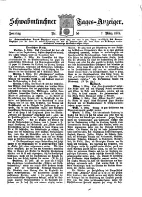 Schwabmünchner Tages-Anzeiger Sonntag 7. März 1875