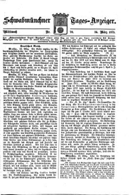 Schwabmünchner Tages-Anzeiger Mittwoch 24. März 1875