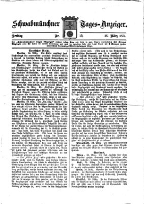 Schwabmünchner Tages-Anzeiger Freitag 26. März 1875