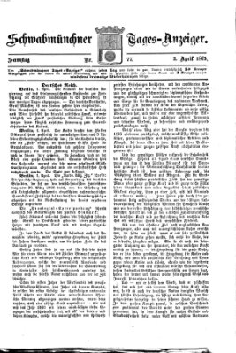 Schwabmünchner Tages-Anzeiger Samstag 3. April 1875