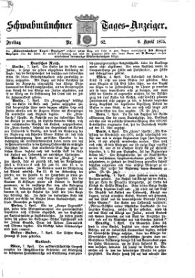 Schwabmünchner Tages-Anzeiger Freitag 9. April 1875