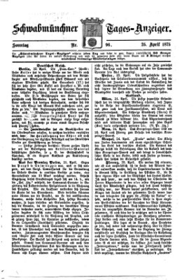 Schwabmünchner Tages-Anzeiger Sonntag 25. April 1875