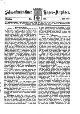 Schwabmünchner Tages-Anzeiger Dienstag 4. Mai 1875