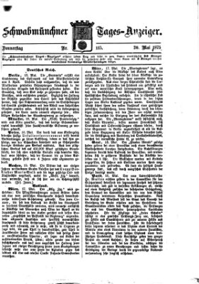 Schwabmünchner Tages-Anzeiger Donnerstag 20. Mai 1875