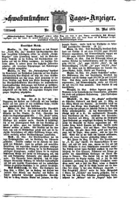 Schwabmünchner Tages-Anzeiger Mittwoch 26. Mai 1875