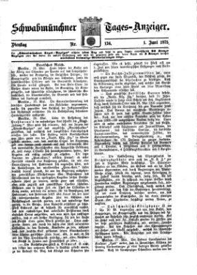 Schwabmünchner Tages-Anzeiger Dienstag 1. Juni 1875