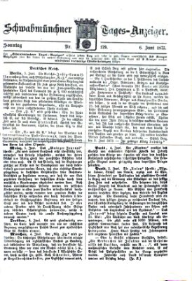 Schwabmünchner Tages-Anzeiger Sonntag 6. Juni 1875