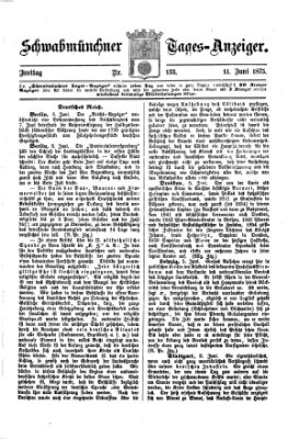 Schwabmünchner Tages-Anzeiger Freitag 11. Juni 1875