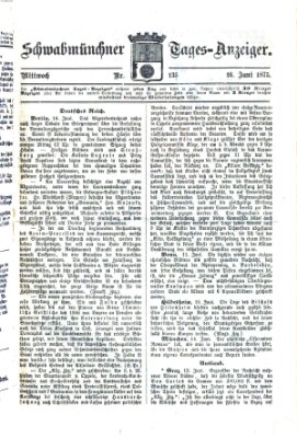 Schwabmünchner Tages-Anzeiger Mittwoch 16. Juni 1875