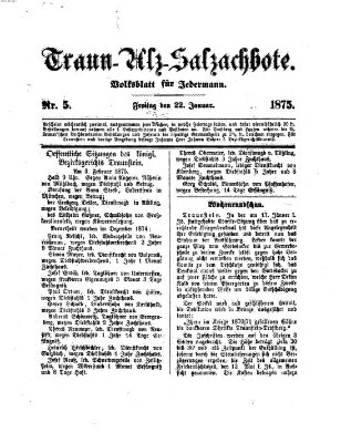 Traun-Alz-Salzachbote Freitag 22. Januar 1875