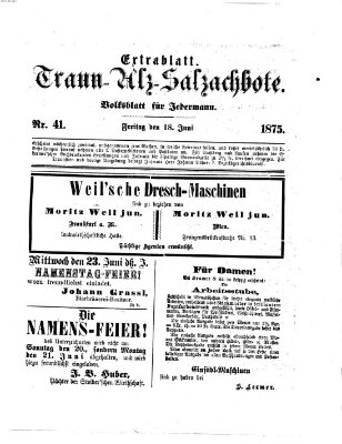 Traun-Alz-Salzachbote Freitag 18. Juni 1875