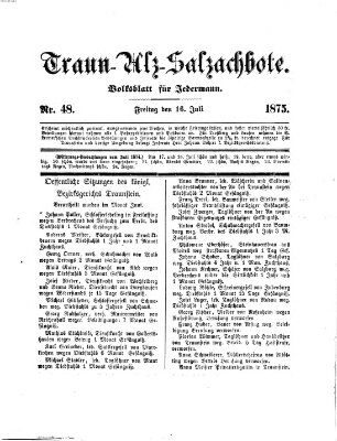 Traun-Alz-Salzachbote Freitag 16. Juli 1875