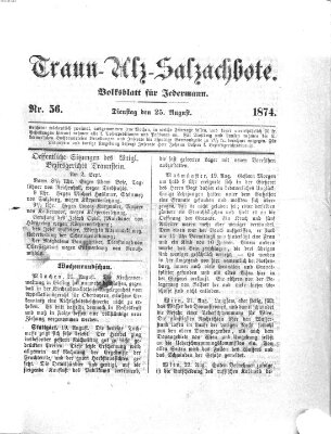 Traun-Alz-Salzachbote Mittwoch 25. August 1875