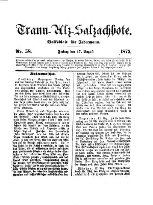 Traun-Alz-Salzachbote Freitag 20. August 1875