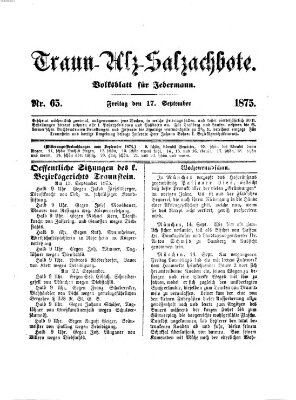 Traun-Alz-Salzachbote Freitag 17. September 1875