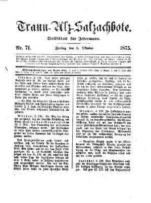 Traun-Alz-Salzachbote Freitag 8. Oktober 1875