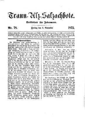 Traun-Alz-Salzachbote Freitag 5. November 1875