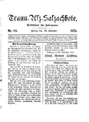 Traun-Alz-Salzachbote Freitag 26. November 1875