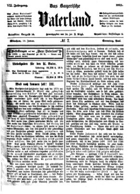 Das bayerische Vaterland Sonntag 10. Januar 1875