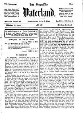 Das bayerische Vaterland Dienstag 26. Januar 1875