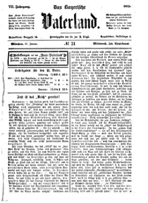 Das bayerische Vaterland Mittwoch 27. Januar 1875