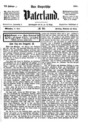 Das bayerische Vaterland Freitag 30. April 1875