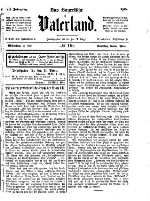 Das bayerische Vaterland Samstag 15. Mai 1875