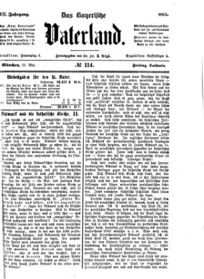 Das bayerische Vaterland Freitag 21. Mai 1875